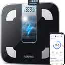 RENPHO Smart Scale for Body Weight, FSA&HSA Eligible, Digital Bathroom Scale BMI Weighing Bluetooth Body Fat Scale, Body Composition Monitor Health Analyzer with Smartphone App, 400 lbs - Elis Solar 1 (Solar Power-Black)
