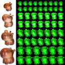 80 Pcs Capybara Glow in The Dark Mini Capybara Resin Figurines Luminous Mini Toy Gifts Desktop Tabletop Outdoor Craft Decor for Garden Miniature Accessories Car
