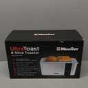 Mueller UltraToast Full Stainless Steel Toaster 4 Slice, Long Extra-Wide Slots for Bagels and Waffles, 6 Browning Levels, LED Display, Cancel/Defrost/Reheat Functions & Removable Tray, Kitchen Gadgets