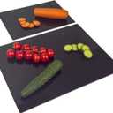 Phore Tempered Glass Cutting Board for Kitchen, Black Cutting Board for Countertop, Dishwasher Safe, Scratch Resistant, Heat Resistant, Shatter Resistant, 16"x12" & 12"x8" 2pcs Black