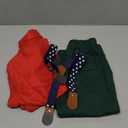 SALNIER Toddler Boy Suit Baby Boys Wedding Dress Outfit Formal Gentleman Clothes Set Dress Shirt Bowtie Suspenders Pants (3T, Red)