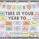 2 x Kosiz This is Your Year Bulletin Board Set Colorful, Composition Pastel