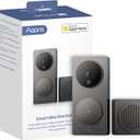 Aqara Video Doorbell G4 (Chime Included), 1080p FHD HomeKit Secure Video Doorbell Camera, Local Face Recognition and Automations, Wireless or Wired, Supports Apple Home, Alexa, Google, IFTTT, Gray