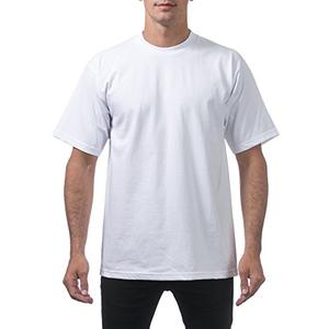 Pro Club Men's Heavyweight Cotton Short Sleeve Crew Neck T-Shirt, White, M