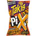 3 x Takis Cheezy Blast Pix 2.875 oz Snack Size Bag, Cheese Flavored Non-Spicy Cheesy Crunchy Corn Puff Snack (EXP 09/04/26)