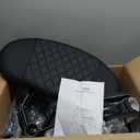 Ergonomic Cross Legged Office Chair with Wheels - Adjustable Height for Meditation, ADHD Desk & Yoga - Wide Criss Cross Design with Lumbar Support, Kneeling Chair - Black