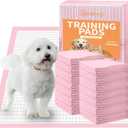 Pet Toilet Training Pads 100 Count Disposable Puppy Pee Pads for Dogs, Ultra Absorbent|Quick Dry|Leak-Proof Pet Potty Pads for Dog, Cat, Rabbits and Guinea Pigs (Pink, 13" x 18"-100 Count)