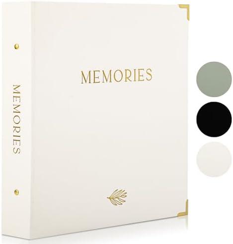 Beautiful Linen Photo Album For 4x6 Photos - Safely Holds Up To 500 Pictures of Unique Memories - The Perfect Large Photo Book To Store All Pictures of Treasured Family, Baby or Wedding Moments