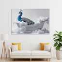 PailailaiNest Funny Animal in Bathtub Peacock Wall Art Bird Peacock Painting Poster Picture Wall Decor for Bedroom Office Living Room Home Decor for Women Unframed 12x18inch(30x45cm)