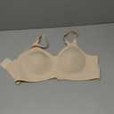 Vertvie Womens Seamless Jelly Bras No Underwire Comfort Push Up Bras Buttery Soft Wireless Bralette Full Coverage Sports Bra (Beige, S)