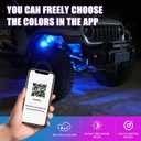 Front and Rear Inner Fender Liners Kit with LED Neon Light for 2018-2026 Jeep Wrangler JL JLU 2/4 Doors Five Star Logo