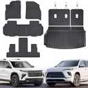 Floor Mats & Cargo Liner Fit for Buick Enclave 2025 2026 & for Chevy Traverse (7 Seats) 2024,All Weather Protection,Anti-Slip TPE Floor Mats & Trunk Mat for Buick Enclave & for Traverse Accessories