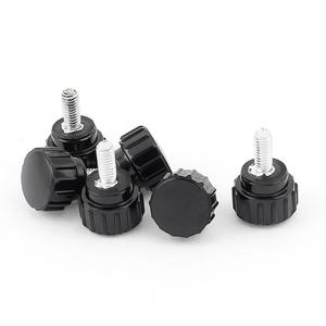 uxcell 6 Pcs M4x10 Threaded Knurled Thumbscrew Grip Knobs Thumb Screw