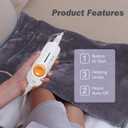 Gintao Heated Electric Foot Warmers for feet,22"20" Foot Heating Pad,Soft Flannel Sherpa Feet Warmers for Women and Men,ETL/FCC Certified, 2H Auto Shut Off,3 Temperature Setting, Perfect Gifts, Gray