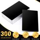 Marspark 300 Pcs Metal Engraving Blanks Multipurpose Aluminum Sheet Aluminum Business Card Blanks for Cnc Engraver Laser Engraving DIY Cards, Thickness 0.21 mm/ 0.01 Inch (Matte Black)