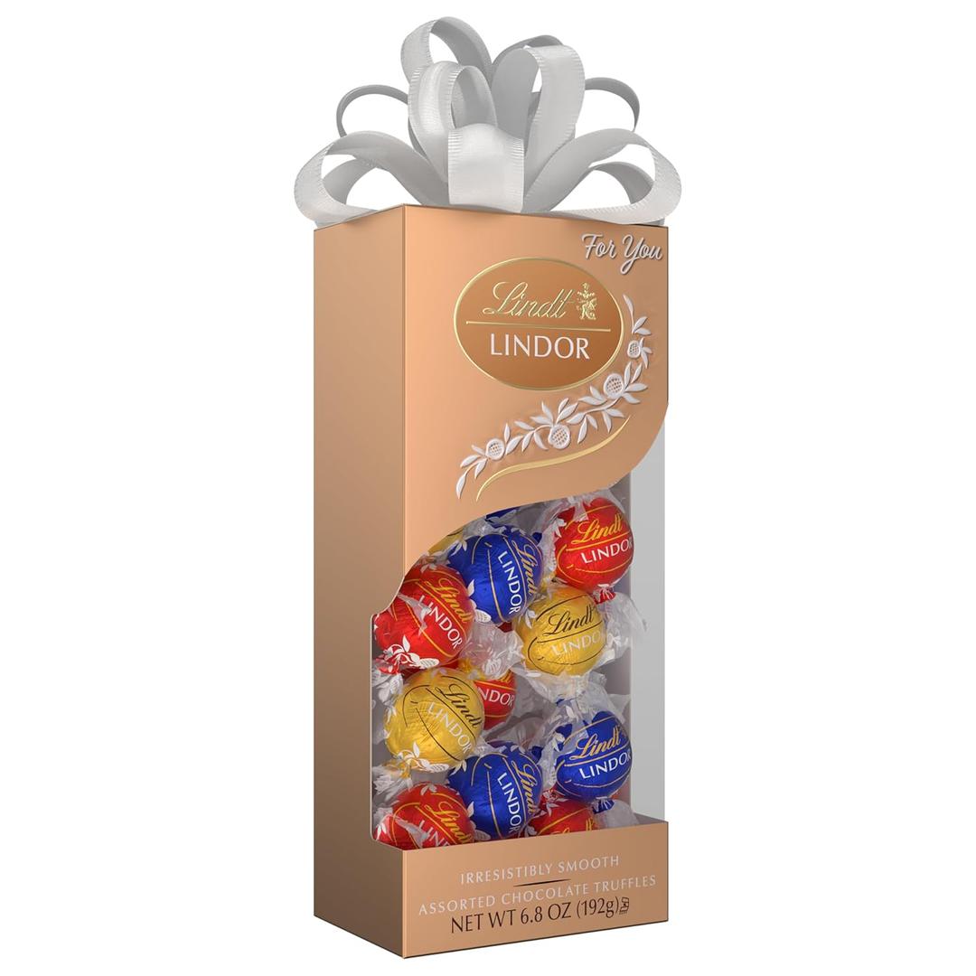 2 x Lindt LINDOR Assorted Chocolate Candy Truffles Traditions Gift Box, Assorted Chocolate with Smooth, Melting Truffle Center, 6.8 oz. (6.8 Ounce (Pack of 1))