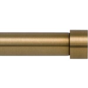 Ivilon Drapery Window Curtain Rod - End Cap Style Design 1 Inch Pole. 28 to 48 Inch Color Warm Gold