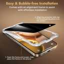 UNBREAKcable Privacy Screen Protector for iPhone 15 Pro, Full Coverage Shatterproof Tempered Glass [True 28Anti Spy] [9H Hardness] [Easy Installation Frame] 2-Pack Private Screen for iPhone 15 Pro