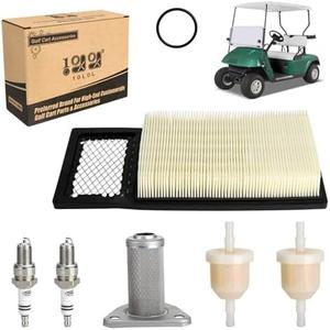 10L0L Golf Cart EZGO Tune Up Kit for EZGO TXT with 72368G01 Air Filter Fuel Filter Spark Plugs Service Replacement Kit for TXT, Medalist & Marathon 1994-2005 295/350cc 4 Cycle Robins Motor