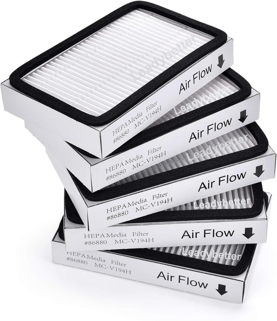 Leadaybetter 5 Pack for Kenmore EF-2 86880 Exhaust Vacuum HEPA Filters. Compare to Replace Sears Part # 20-86880 (86880), 40320, EF2, 610445. Also Replaces Panasonic MC-V194H