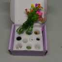 10-Pack Magnetic Mini Glass Vases Set with 30+ Flowers  Slam-Proof Strong Magnet for Fridge, Locker & Office Decor  Crystal Clear Bud Holders for Propagation for Women