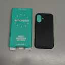 Smartish iPhone 16 MagSafe Case - Gripmunk Magnetic Slim Case [Lightweight + Protective] Thin Grip Cover with Microfiber Lining for Apple iPhone 16 - Black Tie Affair