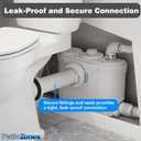 14 inch Extension Pipe, Extension Pipe Between Toilet and Macerator Pump,conceal the plumbing behind the wall