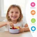 Elk and Friends Kids Porcelain Bowls with Silicone Sleeves | Suitable for Babies/Toddlers | Microwave & Dishwasher Safe | Non Slip Dinnerware | Snack Dishes | 4 Pack