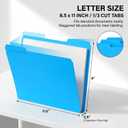 Colored File Folders, 120 Pack Letter Size 8.5 x 11, 1/3-Cut Tabs, 6 Assorted Colors, Paper Document Folders for Home, Office and School Filing