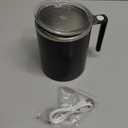 Self Stirring Mug,Self Stirring Coffee Mug,Suitable for Coffee, Milk, Cocoa and Other Beverages (Daik Black, 12 Ounces)