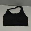 iMucci Halter Bra Medium Low Impact Sports Bras for Women Seamless Workout Padded Open Back Gym Yoga Bra with Removable Pads (Black)