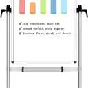 VIZ-PRO Double-sided Magnetic Mobile Whiteboard,48 x 24 Inches, Portrait Orientation,Aluminium Frame and Stand