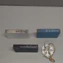 4 Pcs Winter Decorations for Home Winter Table Decorations Snowflake Tiered Tray Decorative Mini Wooden Books Signs Block Centerpiece for Shelf Office Tabletop Housewarming Gifts