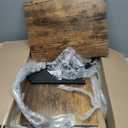 QEEIG C Table Side Table Set of 2 Living Room Sets C Shaped Couch Tray End Tables Farmhouse, Rustic Brown (017-30BN)