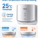 Compact Commercial Hand Dryer 110-130V 1300W for Bathroom, Silver