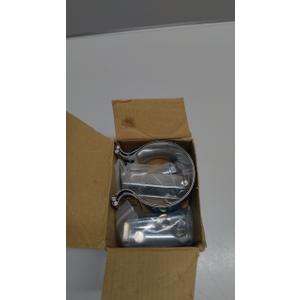 2.25 inch Exhaust Clamps, 2-1/4 Inch Exhaust Lap Joint Butt Clamps, T304 Stainless Steel Band Clamp w/High Grade Bolts(2 Pieces)