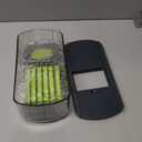 Ourokhome Mandolin Slicer for Kitchen Food, Hand Safe Vegetable Shredder with 6 Mandoline Blades, Veggie Waffle Cutter for Potato, Carrot, Zucchini, Onion, Essential Kitchen Gadgets (6 in 1, Gray) (Green)