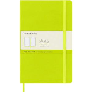 Moleskine Classic Notebook, Large, Plain, Lemon Green, Hard Cover (5 x 8.25)