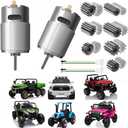 JRRXM Pair of 12V 18V 20V 24V Fast Drive Motor High Speed Engine for Kid's Power Wheels Ride on Toys Electric Car Motor Upgrade Replacement Parts Accessory 2PCS (12VRS550 40000RPM)