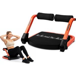 Squatz Ab Machine for Stomach Workout Core & Sit-Up Exercise Equipment with 3 Resistance Levels for Home Gym, Adjustable Ab Trainer for Full-Body Workout with Automatic Rebound, 350 lbs Capacity