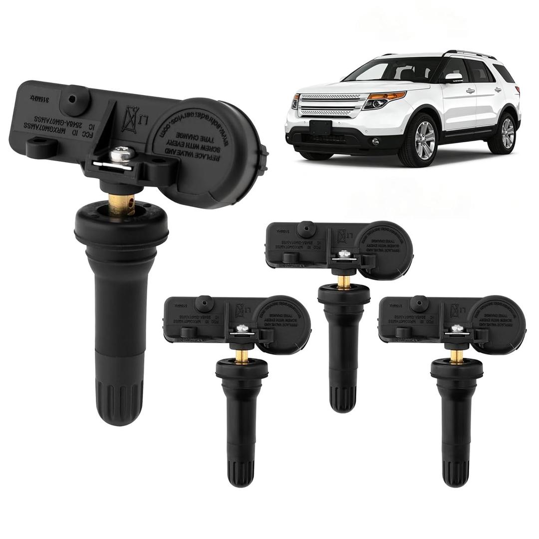 TPMS Sensor Tire Pressure Sensor 315MHz, Compatible with Ford Explorer/F250/F350/Focus/Escape, Lincoln MKS, Mercury Milan & More, Replaces# 9L3Z-1A189-A, CM5T-1A180-AA, DE8T-1A180-AA (4PCS)