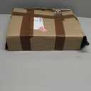 C-Shaped End Table with Storage Bag, Side Table for Living Room Bedroom, Slide Under Couch Sofa TV Trays Desk, Small Narrow Space Applicable, Rustic Brown