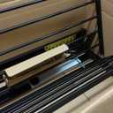 Regalo Safety 29-49" Easy Step Extra Wide Baby Gate for Doorways & Bottom of Stairs, Pressure Mounted Safety Gate with Door for Babies, Toddlers & Pets, Black