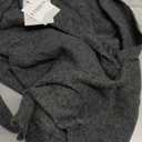 WOMEN'S SHORT WOOL COAT WITH TIE STRAPS, SIZE MEDIUM