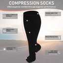 Diu Life 3 Pairs Plus Size Compression Socks for Women and Men Wide Calf Extra Knee High Support for Circulation, Size: Large-X-Large