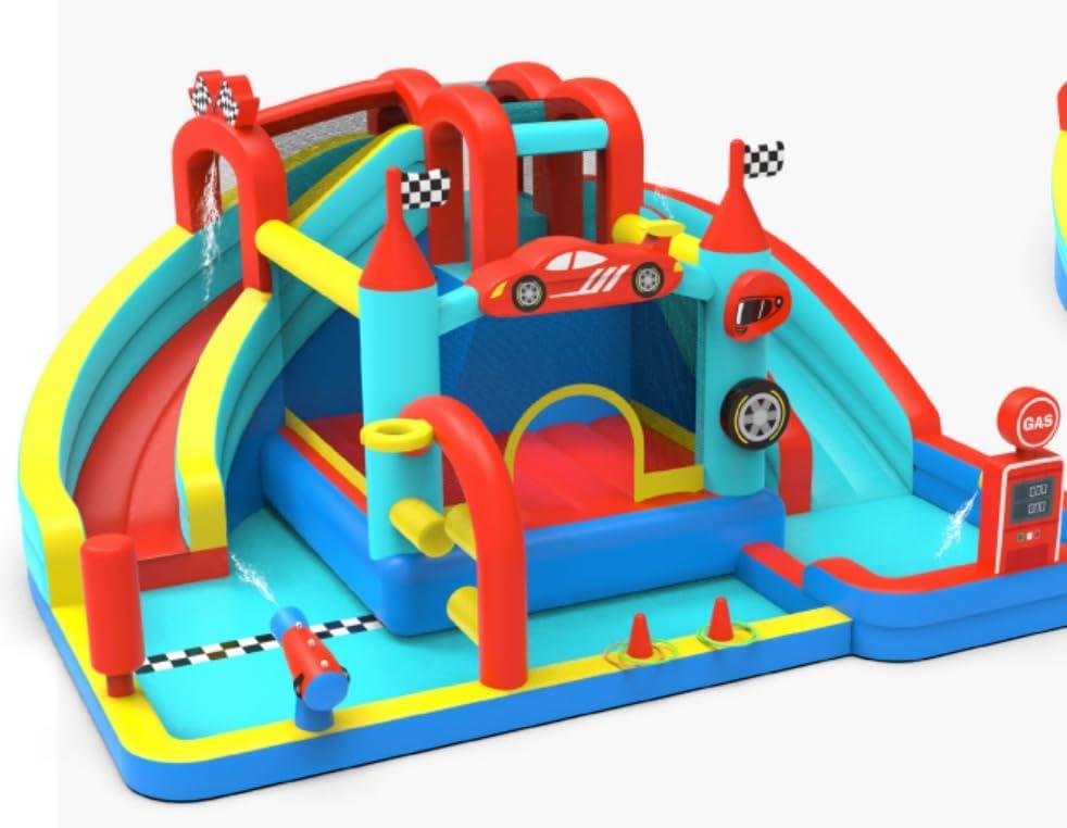 ELEMARA Speed Racer Inflatable Water Slide