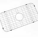 Kitchen Sink Grid and Stainless Steel Sink Bottom Grid 24-1/8" x 12-5/8", Centered Drain with Corner Radius 1-1/2", Sink Racks for Protector of Kitchen Sink