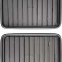 GoodCook Set of 2 Nonstick Steel 9" x 6" Toaster Oven Mini Baking Sheets with Racks, Gray