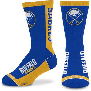 For Bare Feet NHL Unisex Kids Nhl Mvp Crew Sock Youth (One Size, Team Color)