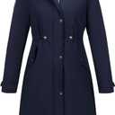 RISISSIDA Women Winter Parka Puffy Coat for Deep Cold,Thicken Puffer Jacket with Long Fur Collar Hooded,Warm Bubble Overcoat (3X-Large, Blue)